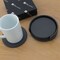 Dacasso Gray Leatherette 4 Coaster Set with Holder AG-4218 - alternate 3